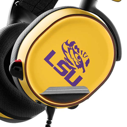 Louisiana State University - LSU Tiger Eye Logo Yellow SteelSeries Arctis 3 Skin